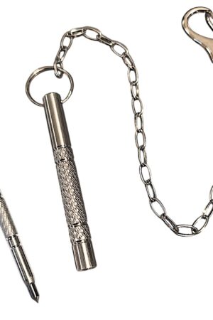 Riscador Chaveiro Inox com ponta de vídea + corrente